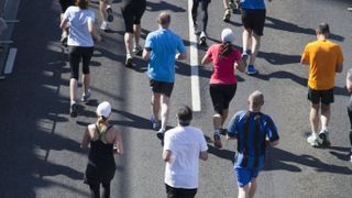 People running a marathon