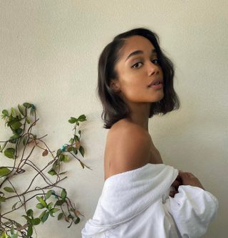 Laura Harrier with fine wavy bob