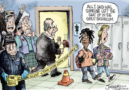 Editorial Cartoon U.S. Trans Bathrooms