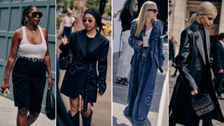 women in spring 2024 street style trends rivets and grommets