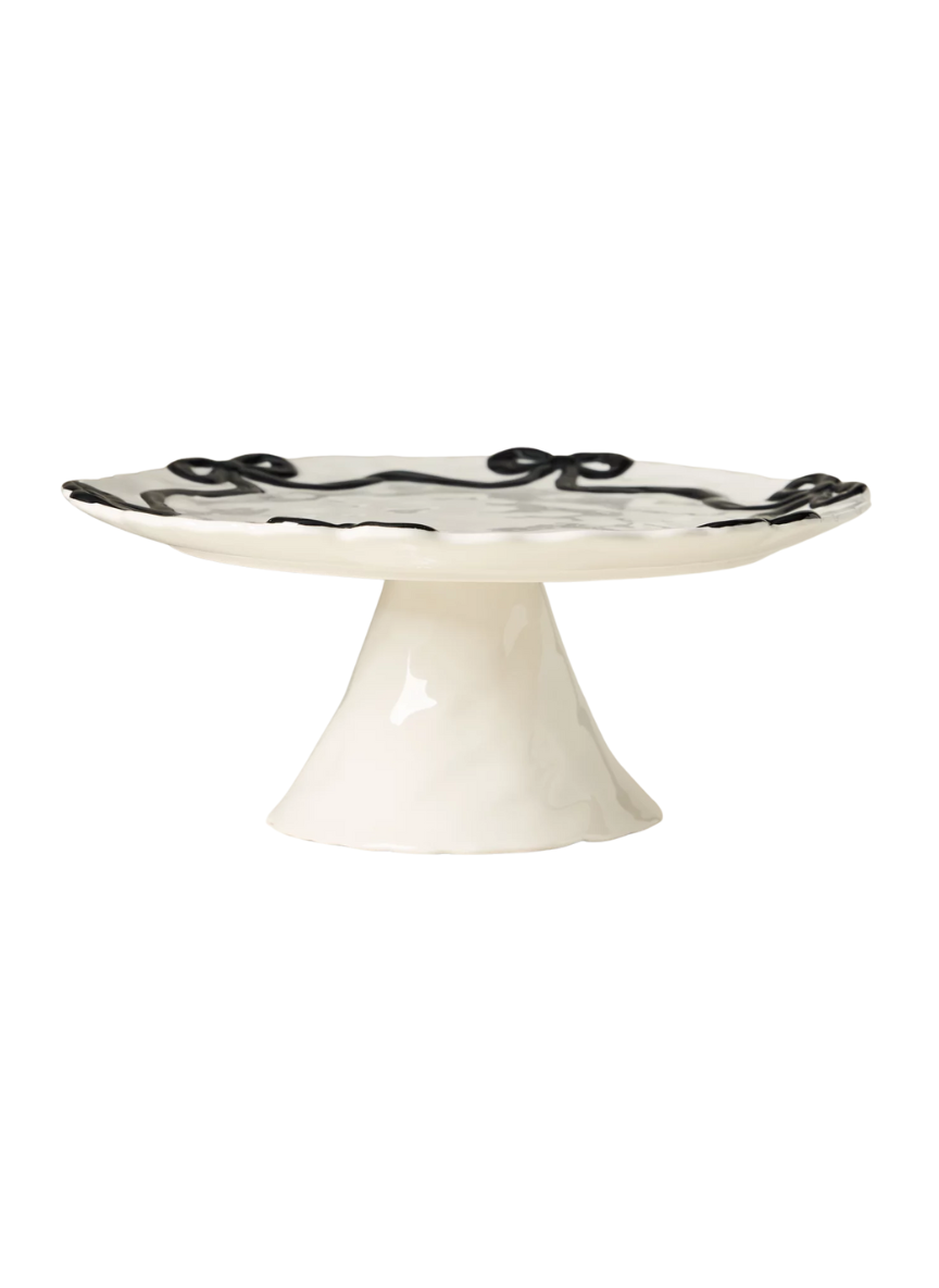 Benedita Bow Ceramic Stoneware Cake Stand