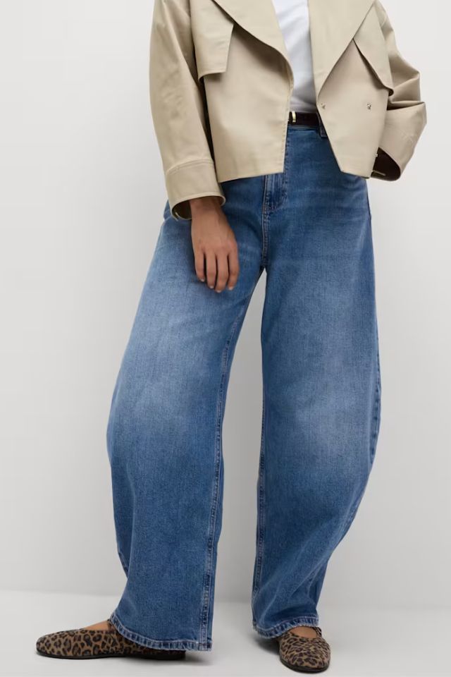 M&S Mid Rise Relaxed Horseshoe Jeans