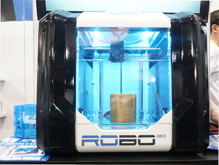 The R2 3D printer from Robo 3D, on display at CES 2015.