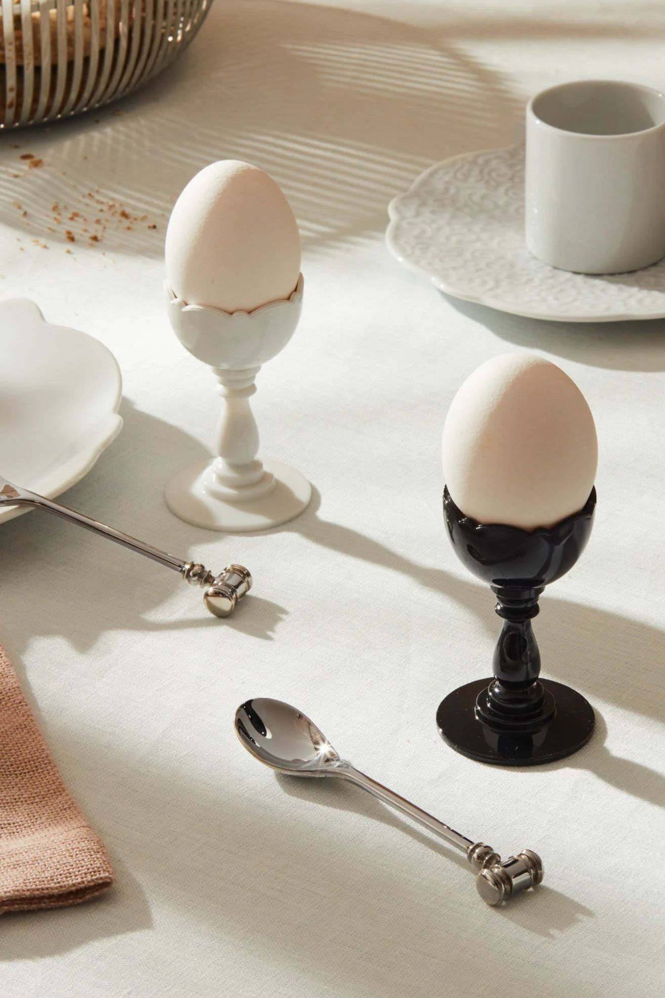ALESSI, Dressed Eggcup With Egg-Opening Stainless-Steel Spoon