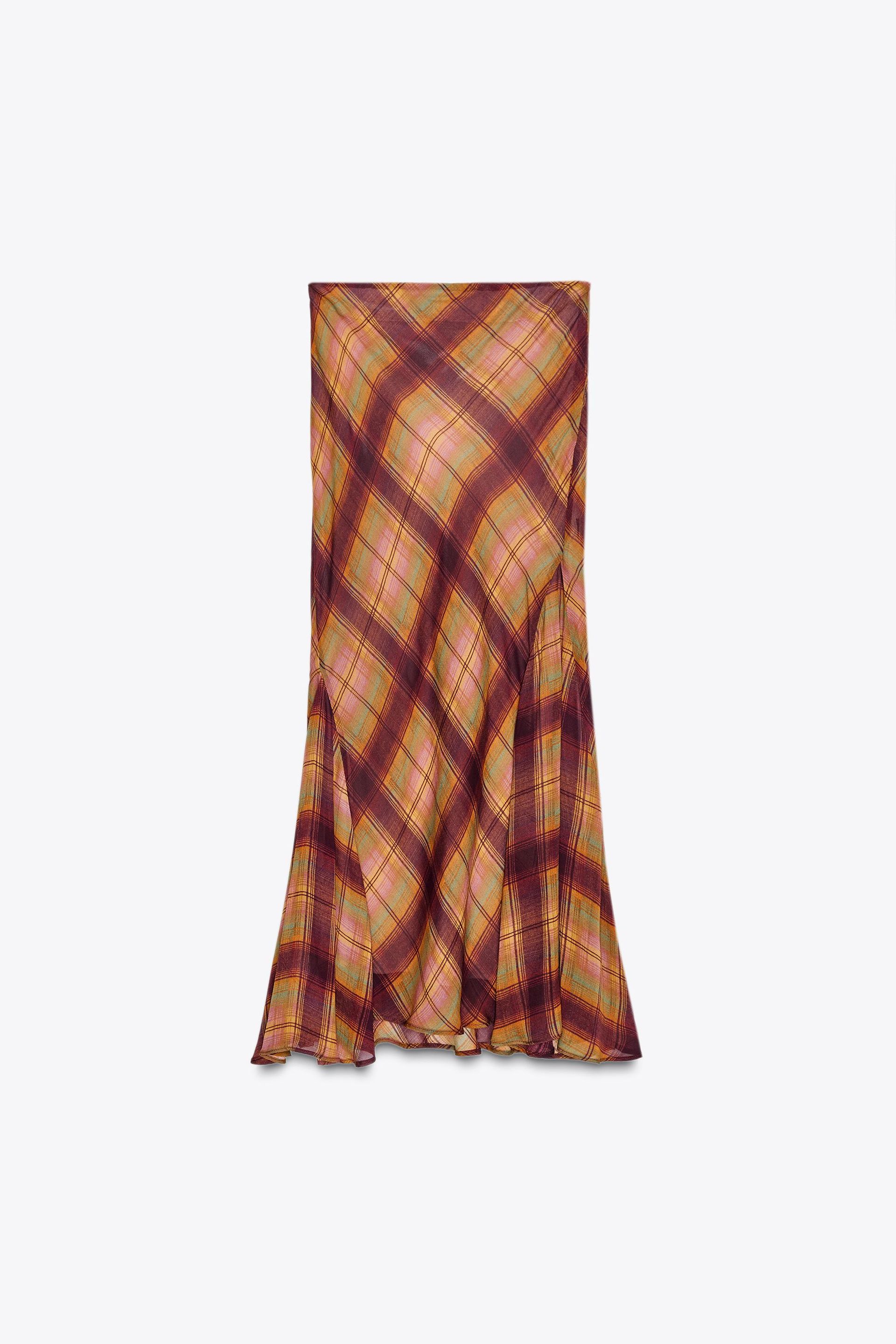 Zw Collection Plaid Maxi Skirt