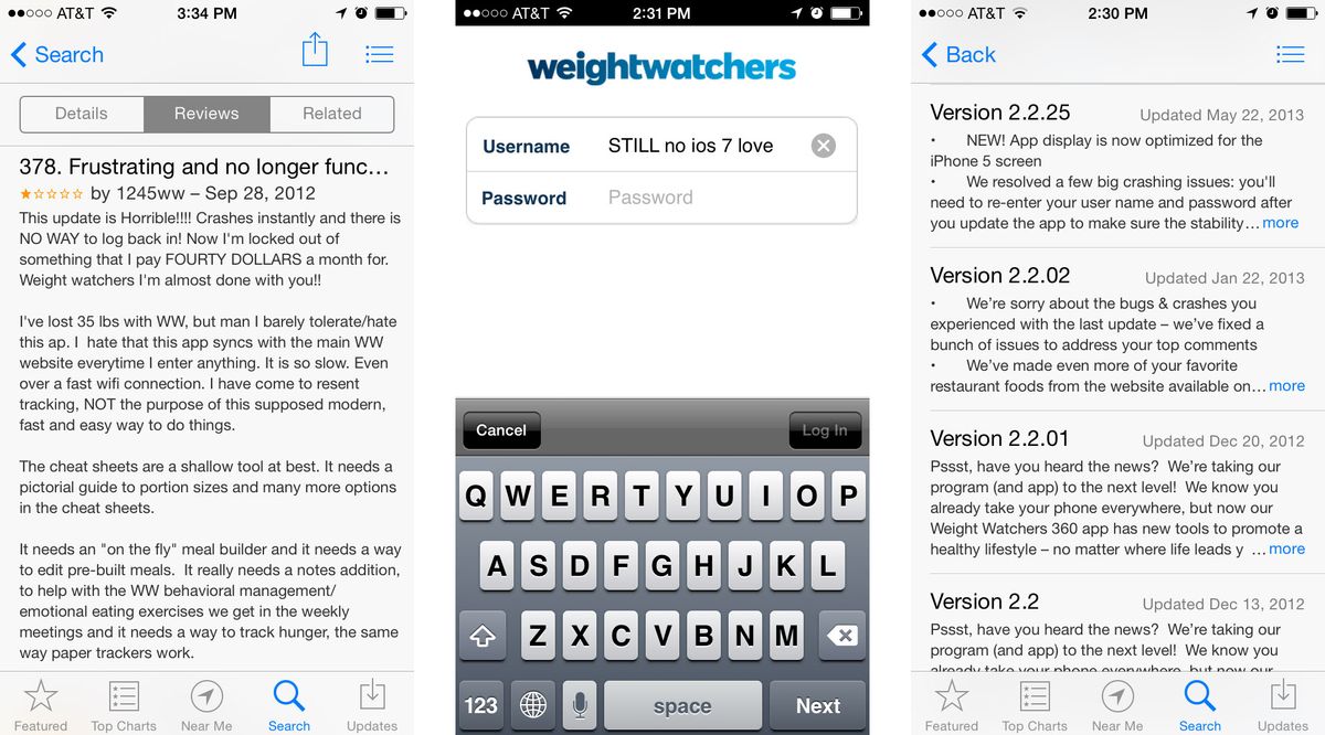 If Rdio and Weight Watchers can't even keep their apps updated, what