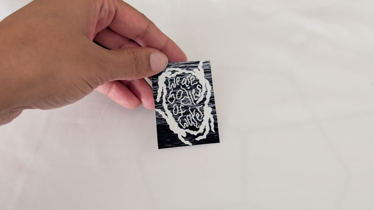 Prints created using the Inkwon Tag portable printer