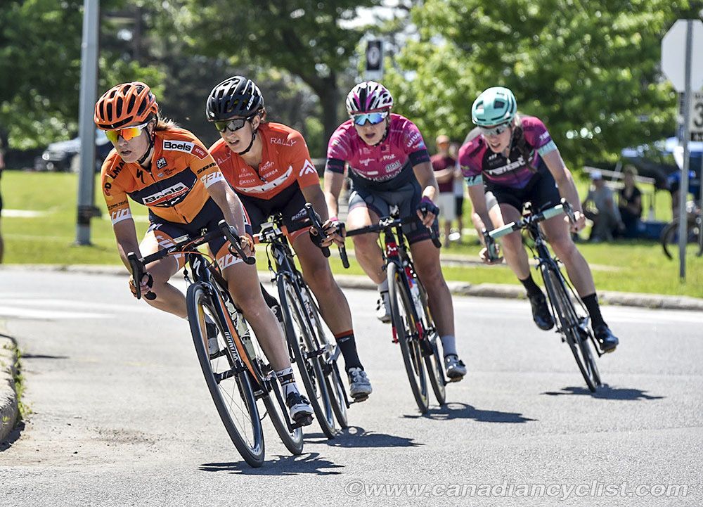 The early 4 rider break lead by Karol-Ann Canuel (Boels Dolmans Cycling Team)