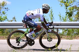 Henok Mulubrhan in the break on stage 8 of the Giro d'Italia