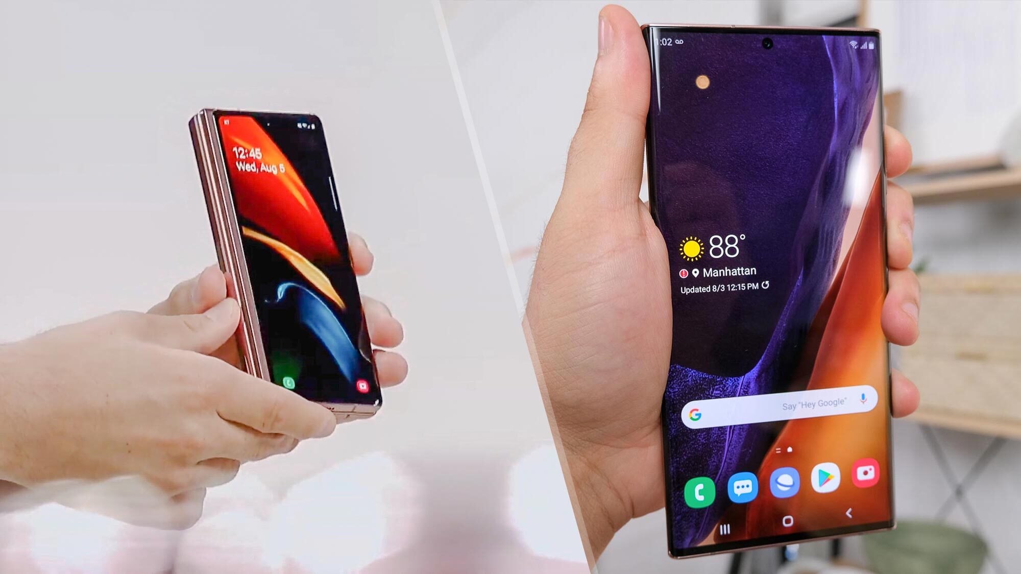 Galaxy Note Ultra Vs Galaxy Z Fold 2 Which Samsung Phone Is For You Tom S Guide
