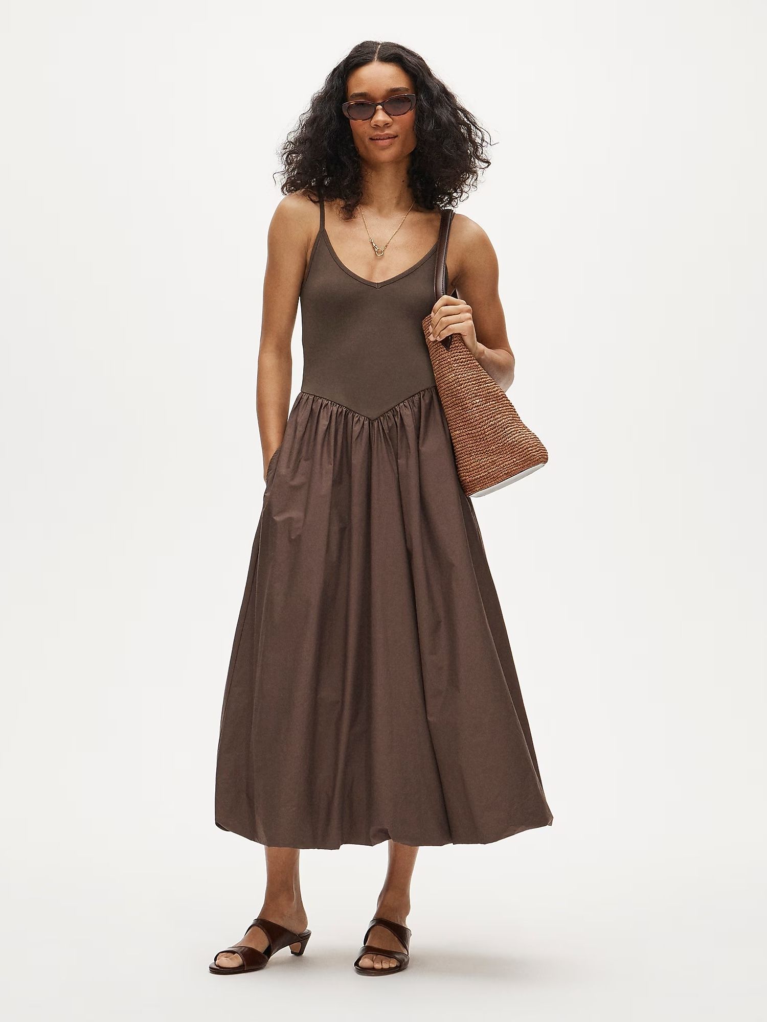 J.Crew, Basque-Waist Mixy Dress
