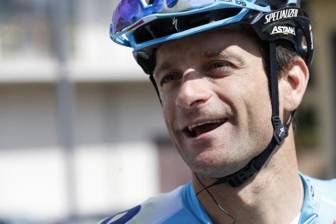 Michele Scarponi (Astana) looks relaxed at the start