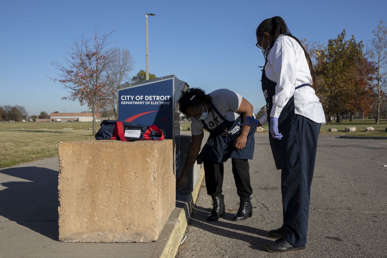 Voting in Detroit.