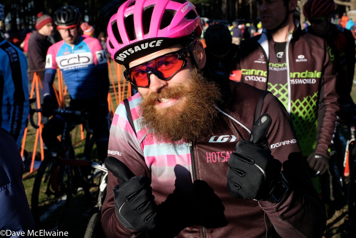 Mark McConnell (Hot Sauce Cycling) at the start.
