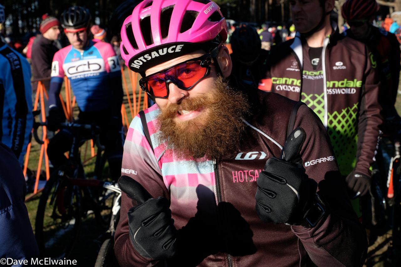 Mark McConnell (Hot Sauce Cycling) at the start.