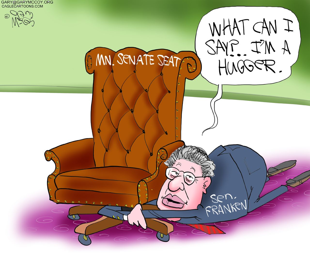 Political cartoon U.S. Al Franken senate seat resignation