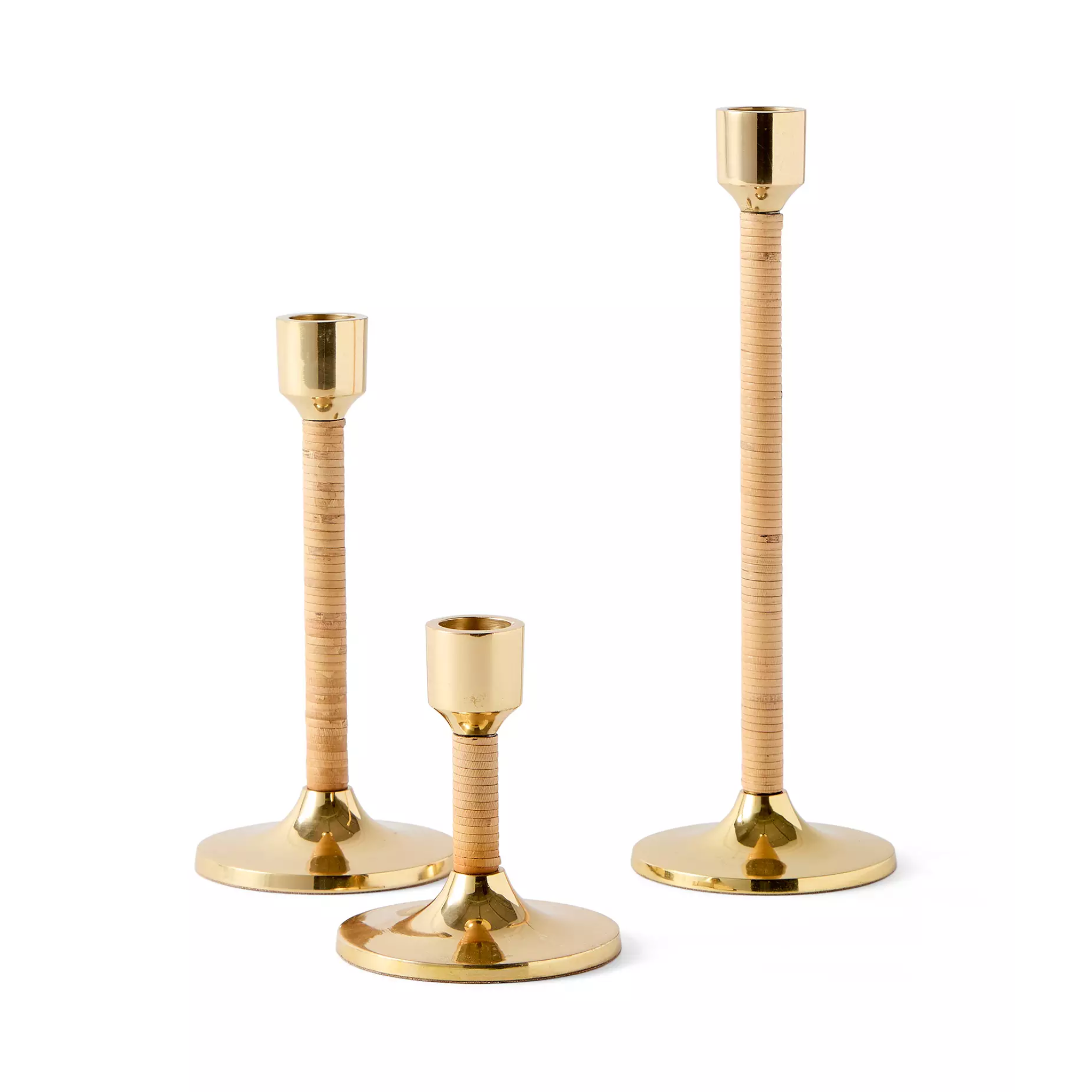 three candle holders