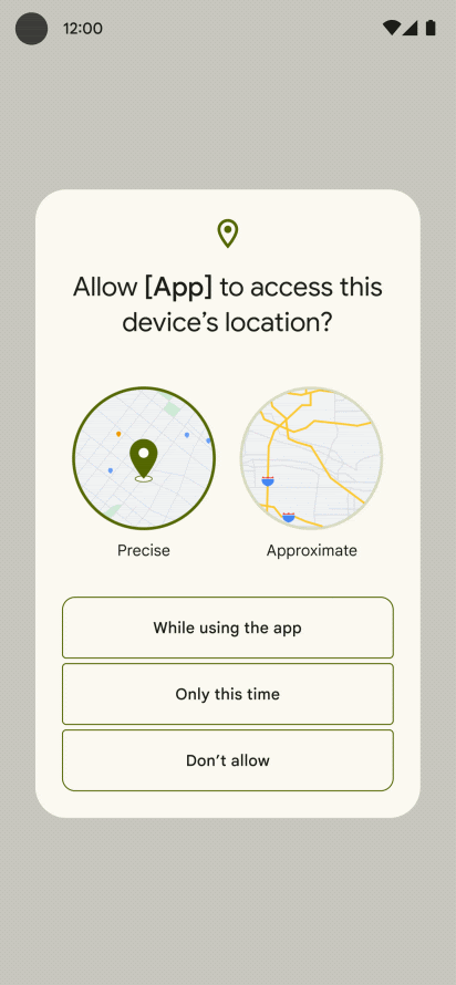 android approximate location