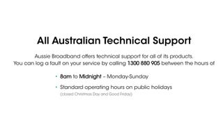 Aussie Broadband technical support information