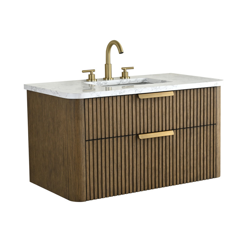 Ebern Designs Liljan 36&#039;&#039; Wall-Mounted Single Bathroom Vanity &amp;amp; Reviews | Wayfair