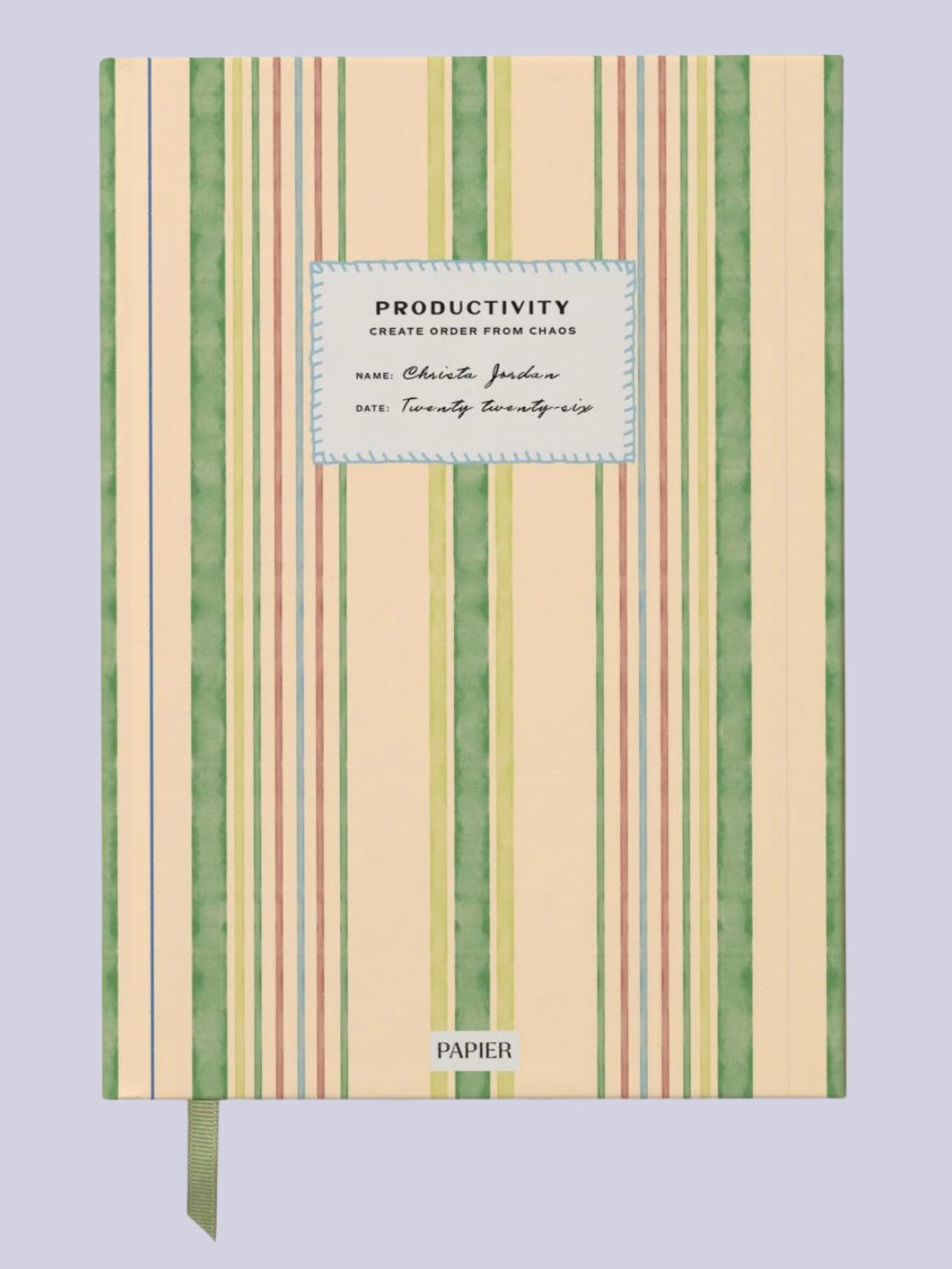 A striped productivity planner from Papier