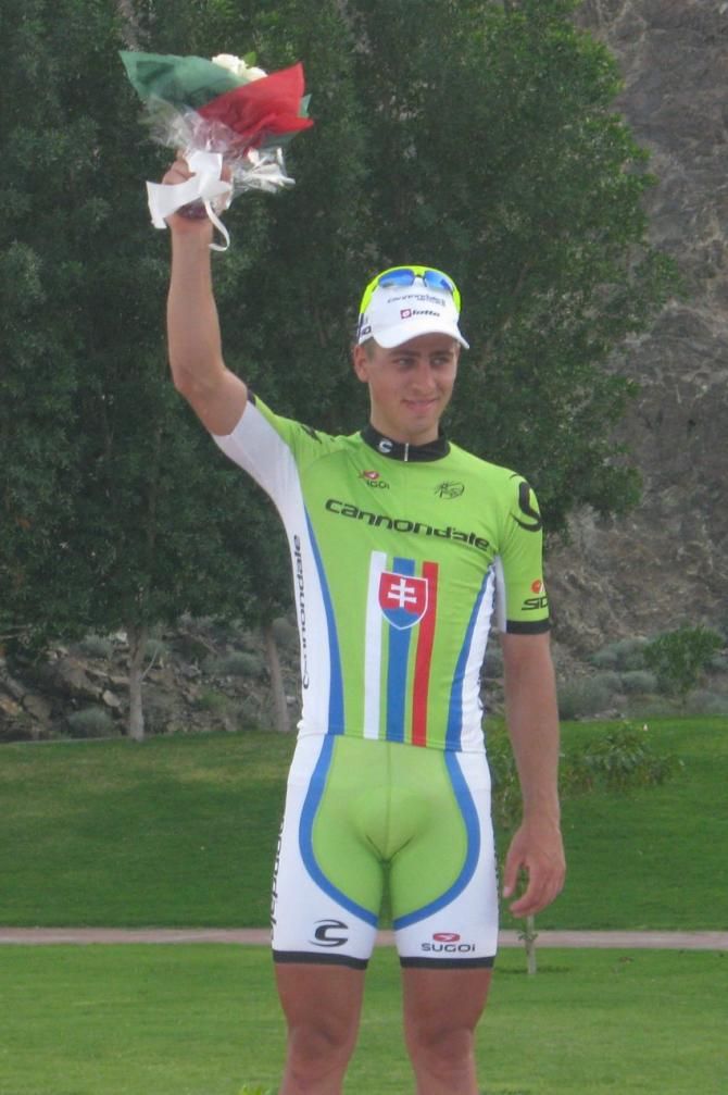 Peter Sagan (Cannondale) on the podium