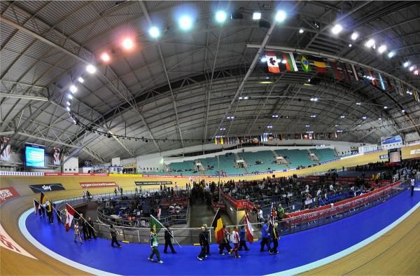 The evening's proceedings started with a nation flag ceremony with athletes from each joining a select group of children in a lap of the track.