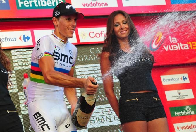 Champagne time for Vuelta stage 12 winner Philippe Gilbert