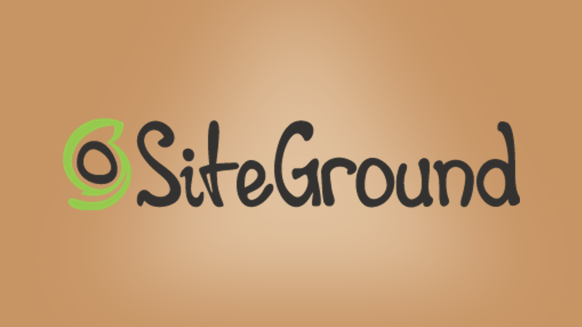 SiteGround logo on beige background