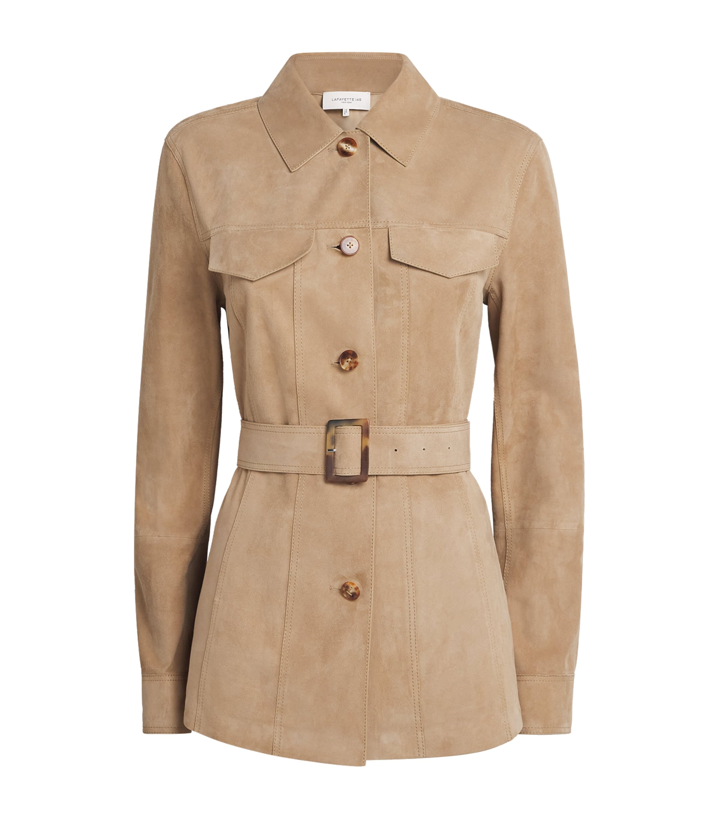 Lafayette 148 Suede Belted Jacket