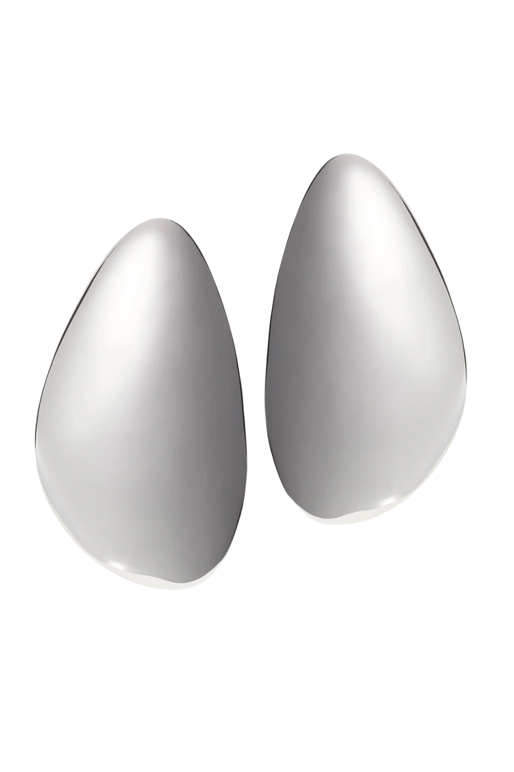 Large Sculptural Earrings Silver