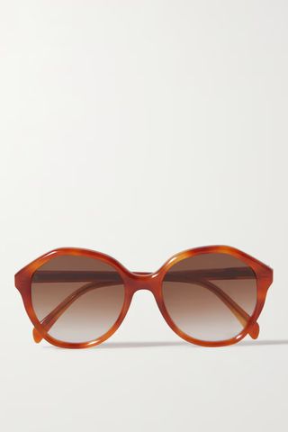 CELINE Eyewear Oversized Round-Frame Acetate Sunglasses