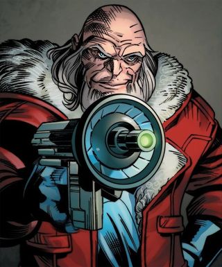 Red Ghost brandishing a raygun in comics