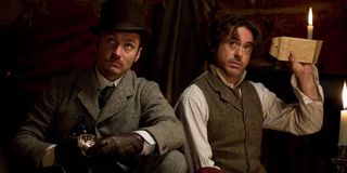 Robert Downey Jr. and Jude Law in Sherlock Holmes