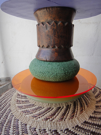 Large wooden totem