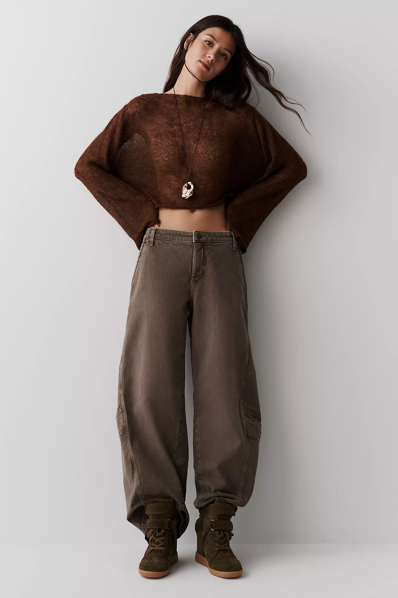 Pilcro Kaye Mid-Rise Tapered-Leg Jeans