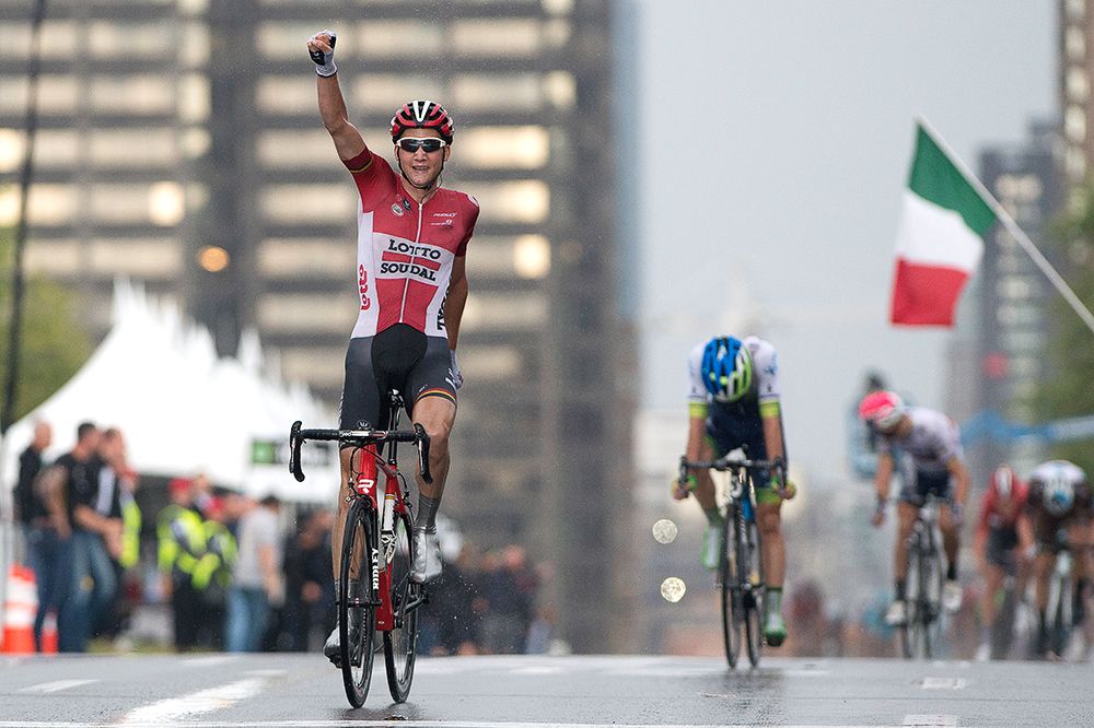 Tim Wellens (Lotto Soudal) won a rain-soaked Grand Prix Cycliste de Montreal on Sunday
