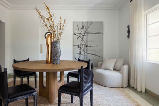 dining room at Avenue Road, with furniture by Christophe Delcourt