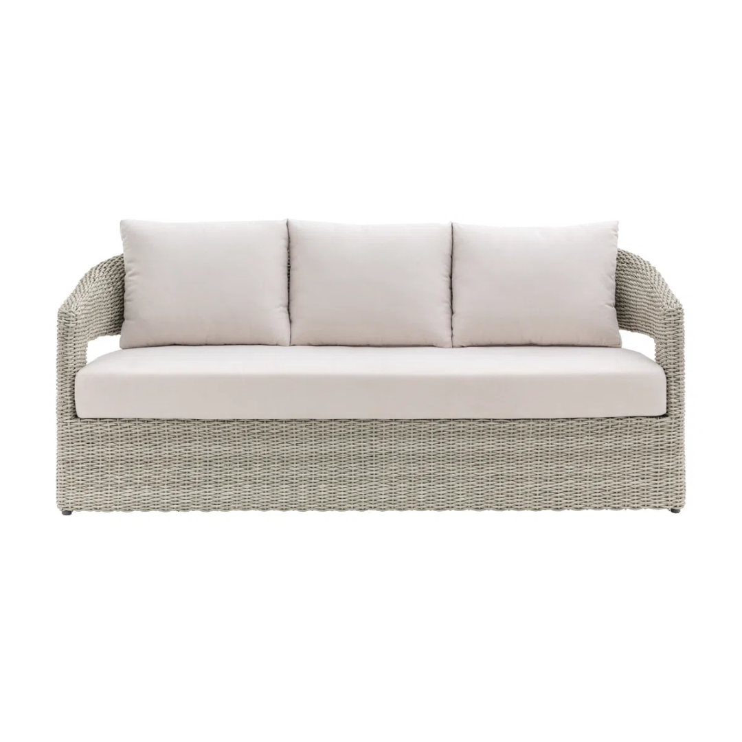 Highland Dunes Harley Outdoor Wicker 3 Seater Sofa | Wayfair.co.uk