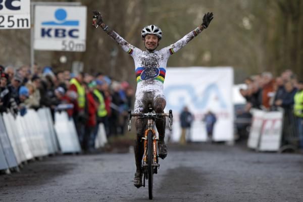 Dutch superstar Marianne Vos celebrates yet another win
