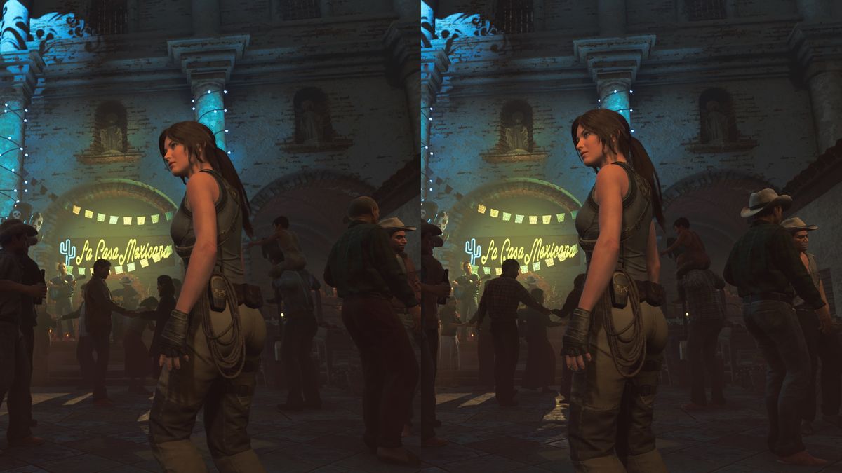 Shadow of the Tomb Raider showing DLSS and XeSS