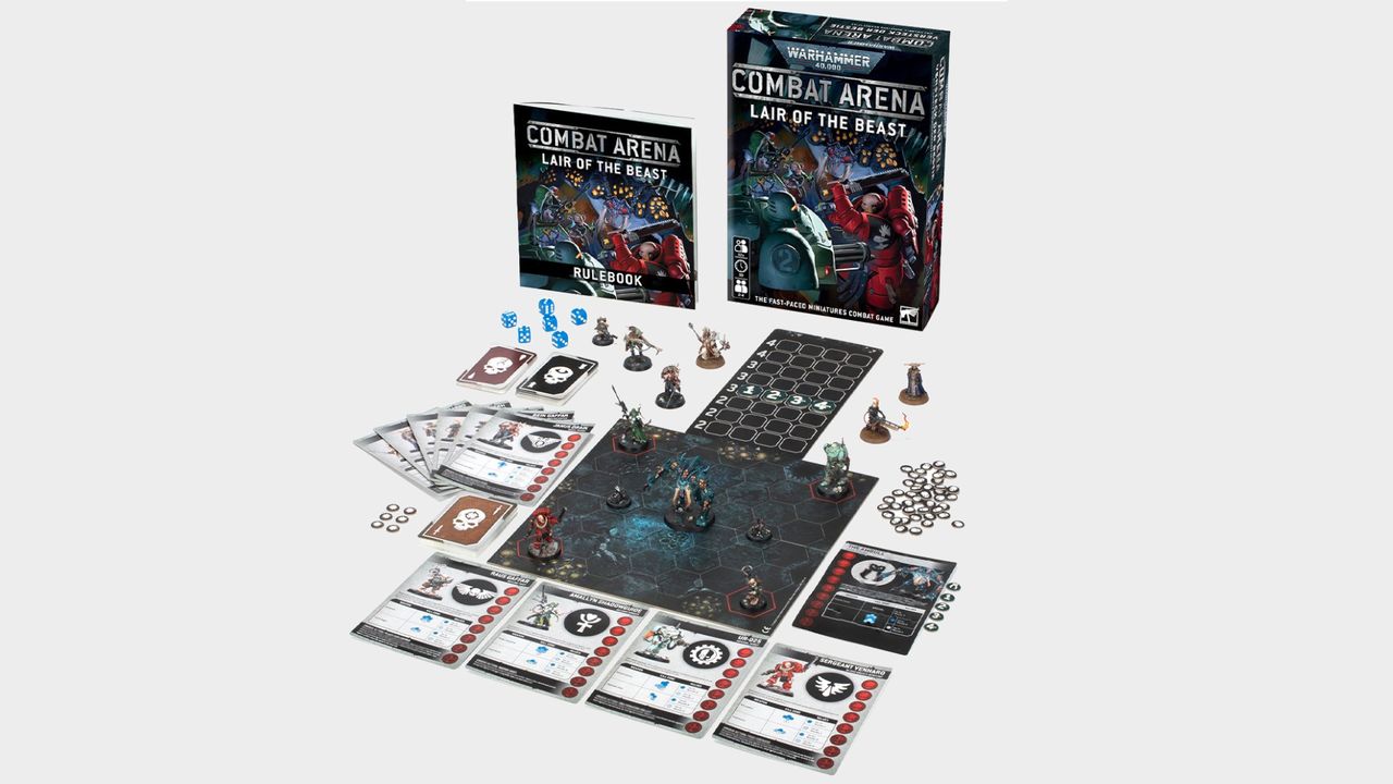 Combat Arena: Lair of the Beasts box and set on a plain background