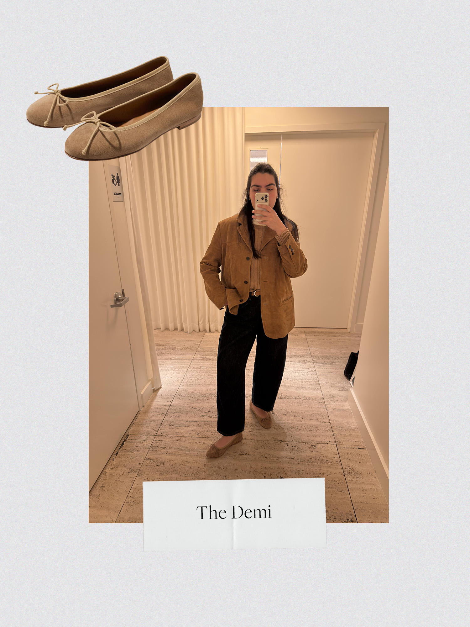 Photo collage of different women wearing Margaux shoes.