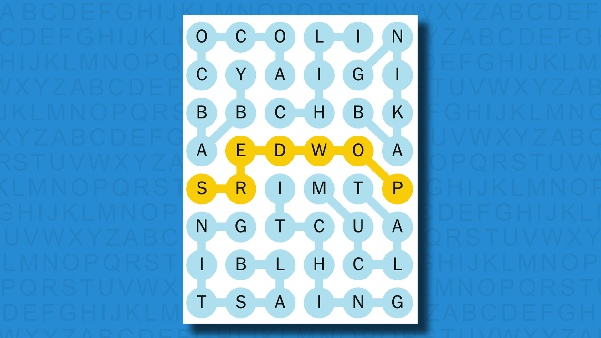 NYT Strands answers for game 474 on a blue background