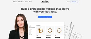 Weebly website builder homepage screenshot