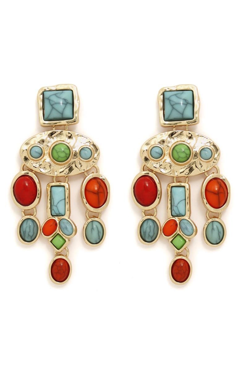 Dusk statement drop earrings