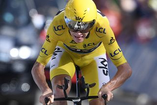 Chris Froome (Sky) heads for another stage win