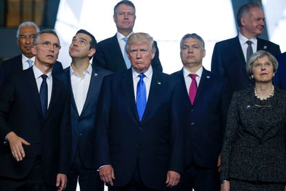 President Trump and NATO leaders.