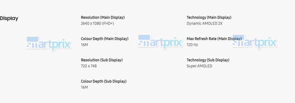 Samsung Galaxy Z Flip 6 leaked spec sheet