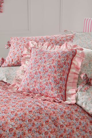 Cath Kidston Pink Ditsy Archive 100% Cotton Polyfilled Cushion